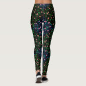 Leggings motif plante A10.b Black BG (Dos)