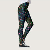 Leggings motif plante A10.b Black BG (Droite)