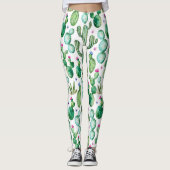Leggings Motif Plante Cactus aquarelle (Devant)