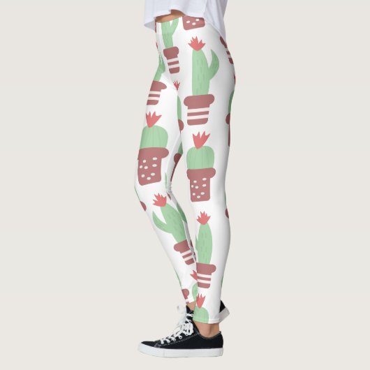Leggings Motif Plante Cactus Pot moderne (Gauche)