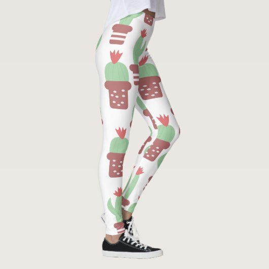 Leggings Motif Plante Cactus Pot moderne (Droite)