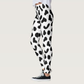 Leggings Motif plat Blobs noirs (Gauche)