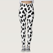 Leggings Motif plat Blobs noirs (Devant)