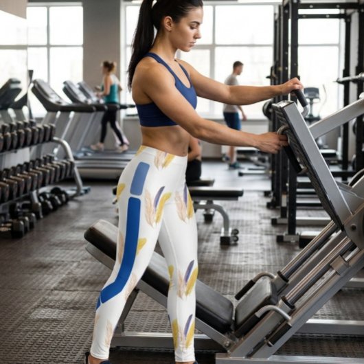 Leggings Motif Plume Bohème