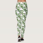 Leggings - Motif Plume Verte (Dos)