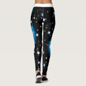 Leggings Motif point bleu étoilé sur (votre couleur) (Dos)