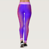 Leggings Motif point rose avec nom sur VIOLET LUMINEUX (Dos)