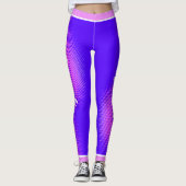 Leggings Motif point rose avec nom sur VIOLET LUMINEUX (Devant)