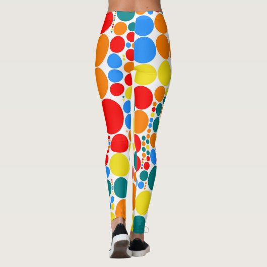 Leggings Motif Pois couleur rétro #20 (Dos)