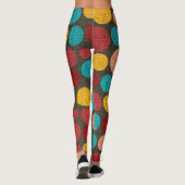Leggings Motif Pois couleur rétro #5 (Dos)