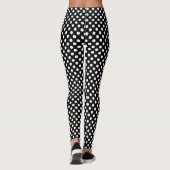 Leggings Motif pois noir et blanc tendance (Dos)