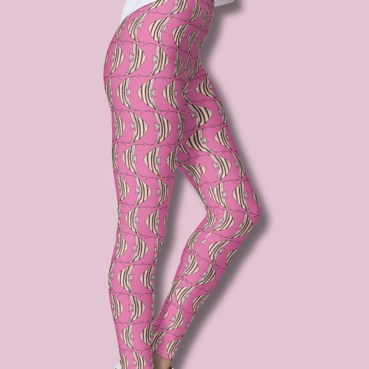 Leggings Motif Poisson Rose