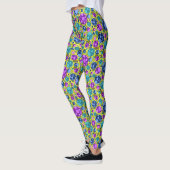Leggings Motif Poka en bleu rose Turquoise - (Gauche)
