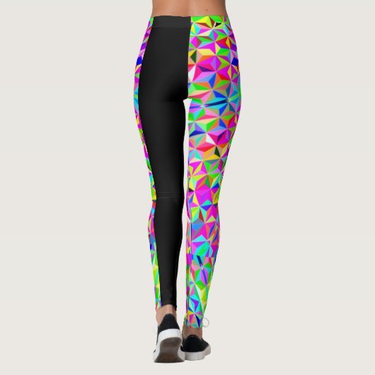 Leggings Motif polygone multicolore 3 jours (Dos)