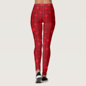 Leggings Motif populaire Cœurs rouges (Dos)