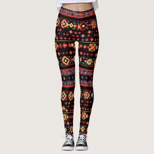Leggings Motif populaire coloré (Devant)
