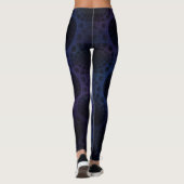 Leggings Motif poreux bleu et pourpre (Dos)