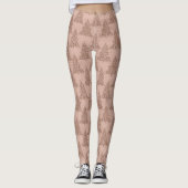 Leggings Motif Posh Tree | Glam Rose Gold Blush Noël (Devant)