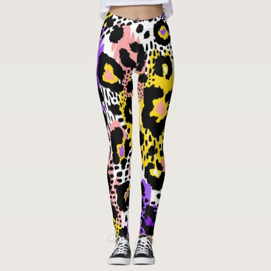 Leggings motif poster de animal (Devant)