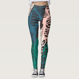 Leggings motif poster de animal