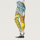 Leggings Motif Poster de animal Abstrait (Gauche)