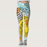 Leggings Motif Poster de animal Abstrait<br><div class="desc">Couleurs et design Motif Poster de animal.</div>