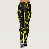 Leggings Motif Poster de animal Abstrait noir cool (Dos)