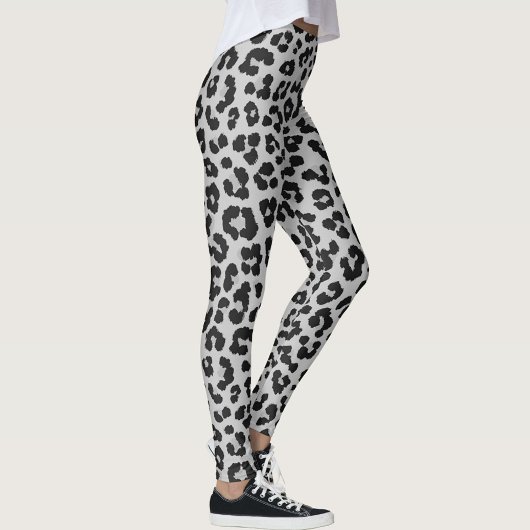 Leggings Motif Poster de animal de Grey Grey Ash Leopard Ch