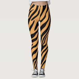 Leggings Motif Poster de animal du tigre du Bengale sauvage