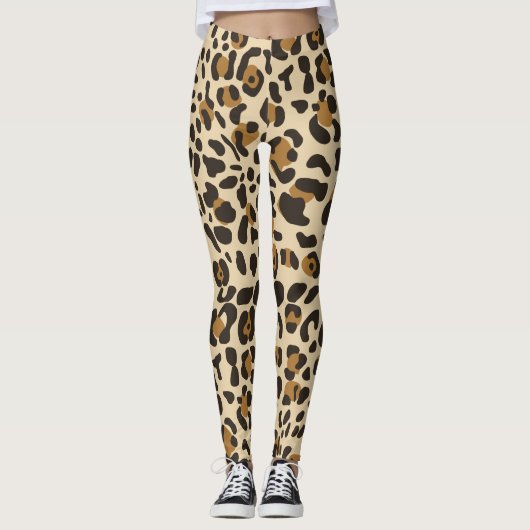 Leggings Motif Poster de animal Leopard Jaguar (Devant)