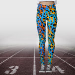 Leggings Motif Poster de animal moderne Blue Orange<br><div class="desc">Ces leggings d'art cool présentent un design tendance coloré avec un motif dégradé bleu,  noir et orange poster de animal spots. Vous vous sentirez unique et moderne avec ces leggings exquis,  commandez le vôtre aujourd'hui!</div>