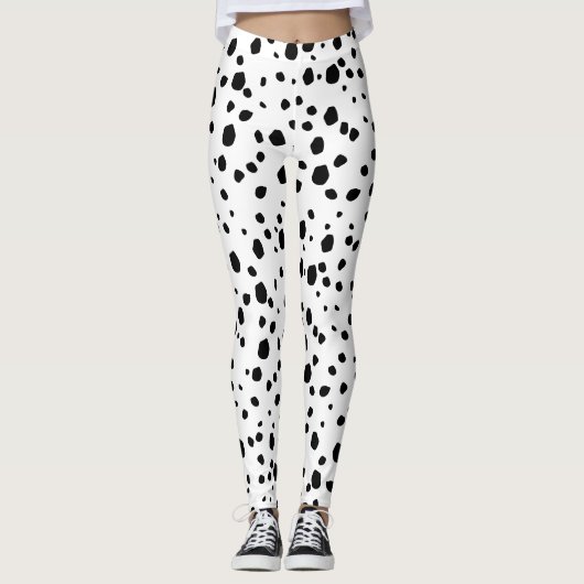 Leggings Motif Poster de animal moderne chic dalmate (Devant)
