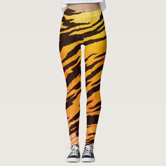 Leggings Motif Poster de animal Tiger Stripes (Devant)