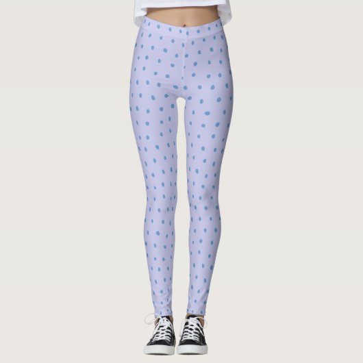 Leggings Motif Pot Peint à Periwinkle et Lilac (Devant)