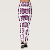 Leggings Motif pourpre (Dos)