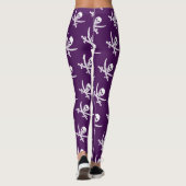 Leggings Motif pourpre de jolly roger de crâne de pirate (Dos)