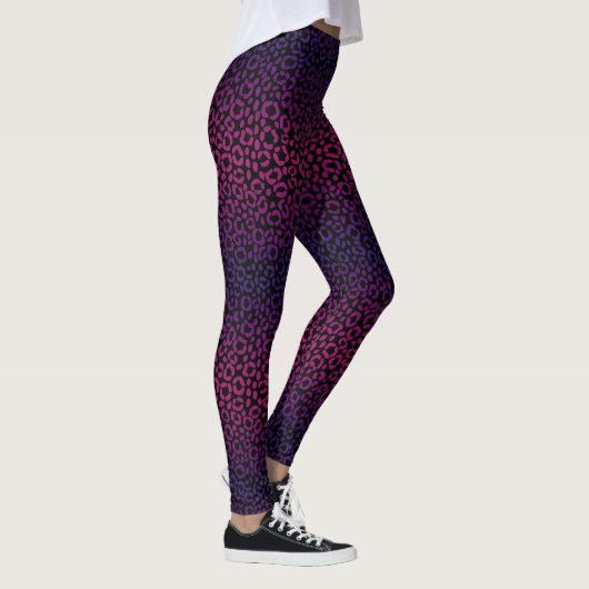 Leggings Motif pourpre sauvage de fourrure d'empreinte de (Droite)
