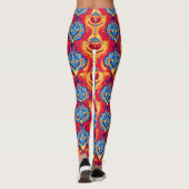 Leggings Motif psychédélique coloré (Dos)