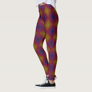 Leggings Motif psychédélique Rainbow Chevron