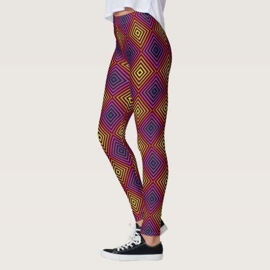 Leggings Motif psychédélique Rainbow Chevron (Gauche)