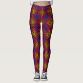 Leggings Motif psychédélique Rainbow Chevron (Devant)