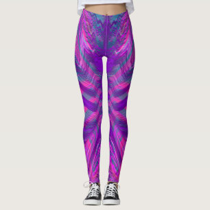 Leggings Motif psychédélique violet