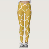 Leggings Motif Quatrefoil Or (Devant)