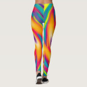 Leggings Motif radial coloré (Dos)