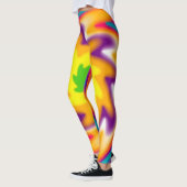 Leggings Motif radial coloré (Gauche)