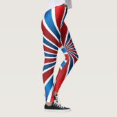 Leggings Motif radial rouge bleu blanc (Droite)