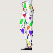 Leggings Motif Rainbow Hearts (Gauche)