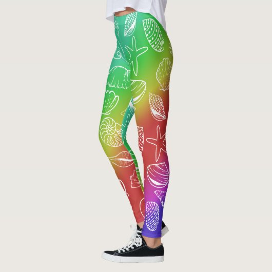 Leggings Motif Rainbow Shellfish (Gauche)