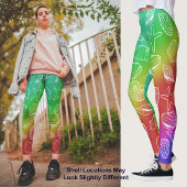 Leggings Motif Rainbow Shellfish