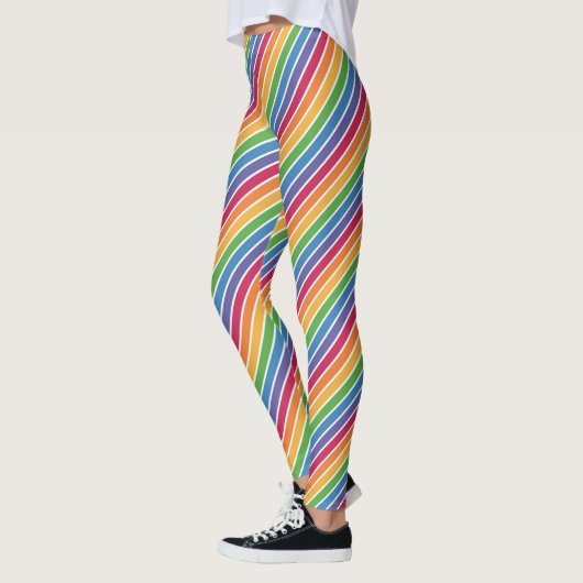 Leggings Motif Rainbow Stripes (Gauche)